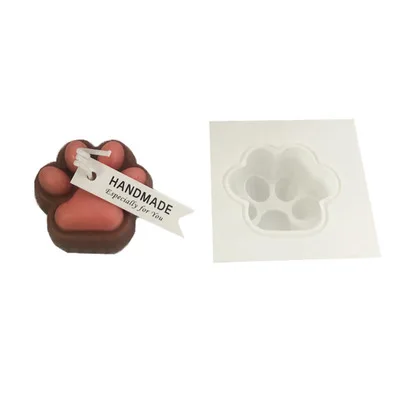 
Fusimai Silicone Soap Chocolate Cake Decorating Mould Bear Paw Cute Cat Claw Scented Candle Molds 