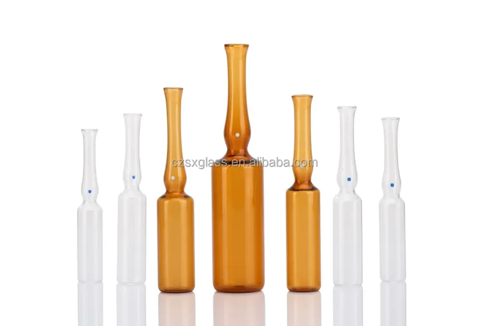 Medical glass ampoules of 1ml to 10ml ISO Form B for vaccine injection