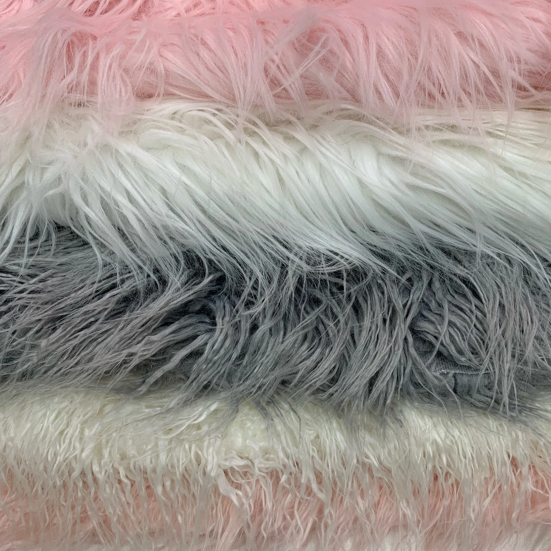 Лидер продаж Длинные Плюшевые товары белый цвет длина 40-50 мм ворс ткань из искусственного меха енота