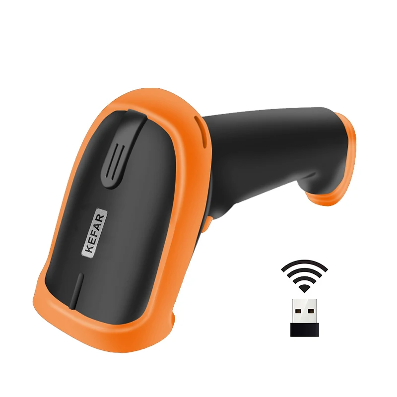 KEFAR Automatic 2D Wireless QR Barcode Scanner PDF417 2.4G USB bar code reader Support Supermarket POS Terminal Retail shop
