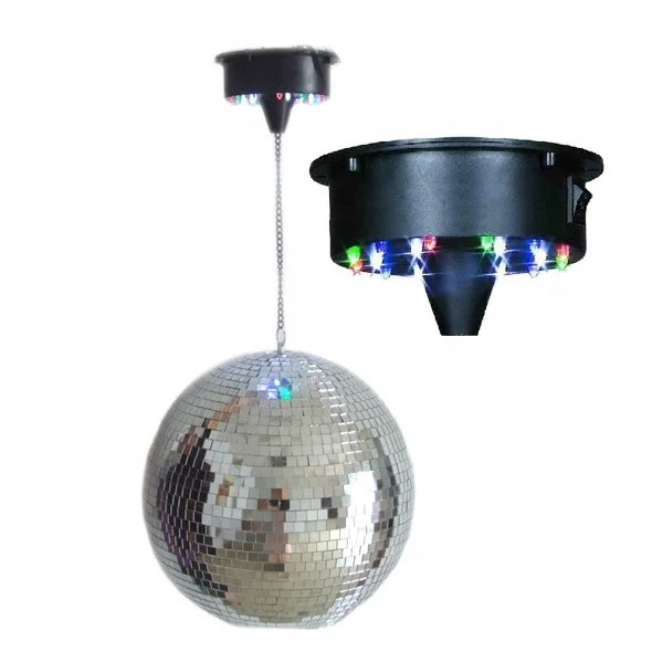 Disco Mirror Ball  Light  Wind Spinner Motor Rotating Ball Party DJ Decorations Parties Battery Powered Ball