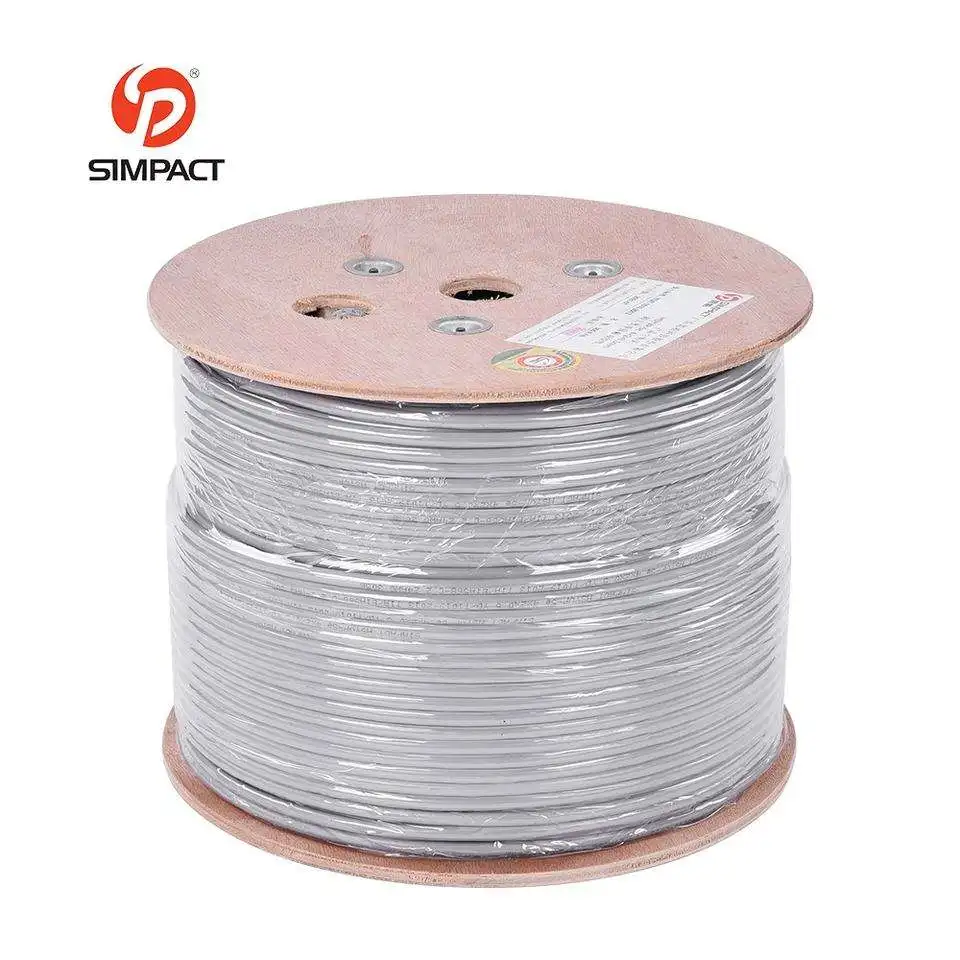 Simpact Direct Supply Pvc/Pe/Lszh/Cmp/Cmr Jacket Wholesale Eco-Friendly Ftp Cat5E Cable Network Outdoor Lan Cable