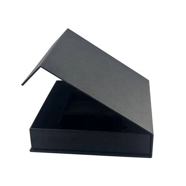 Luxury folding magnetic gift box packaging box underwear clothing packaging black mailer boxes