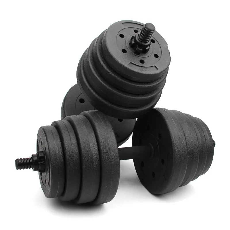10-40kg home use  Fitness Equipment Plastic Coated Cement Adjustable dumbbells dumbbell set