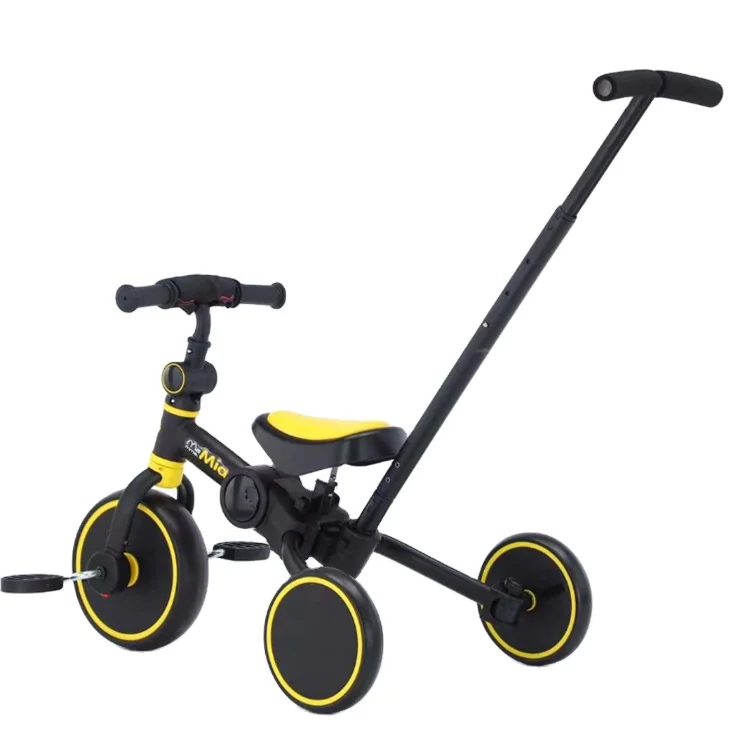 Selling high quality cheap price 5 in 1 Parent control children tricycle with push bar ride on balance toys bike
