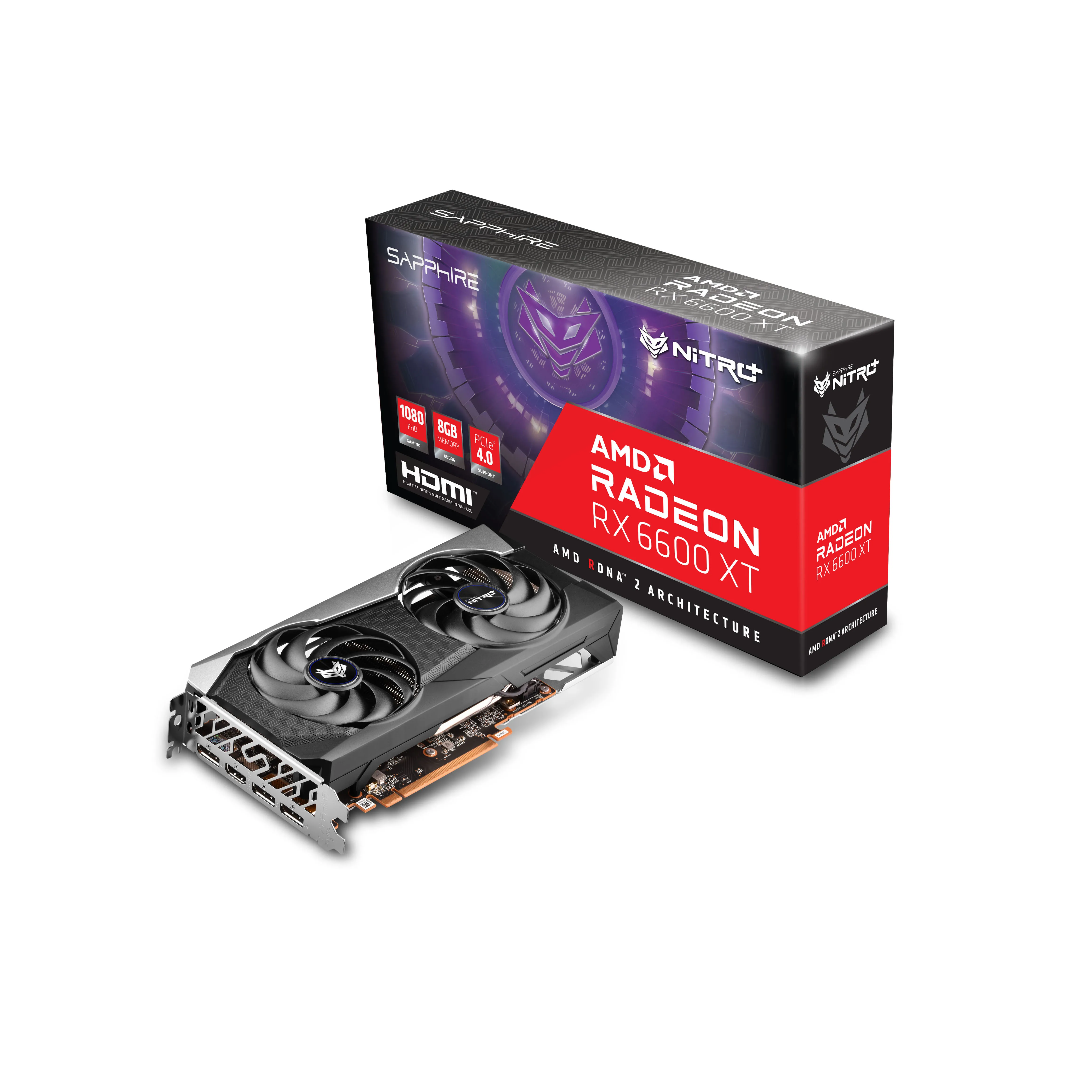 Видеокарта Sapphire Nitro + Radeon Rx 6600 Xt 8 Гб Gddr6 11309-01-20g Pci Express 4 0