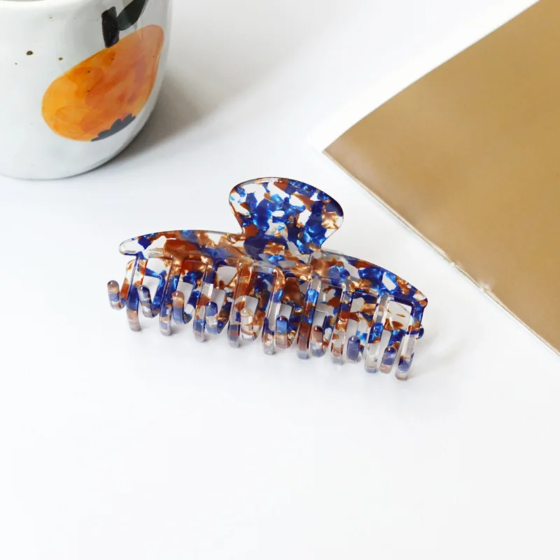 New Banana Shape flocking hairpin  9.5cm  female retro large catch clip back head clip headdress velvet hair claw