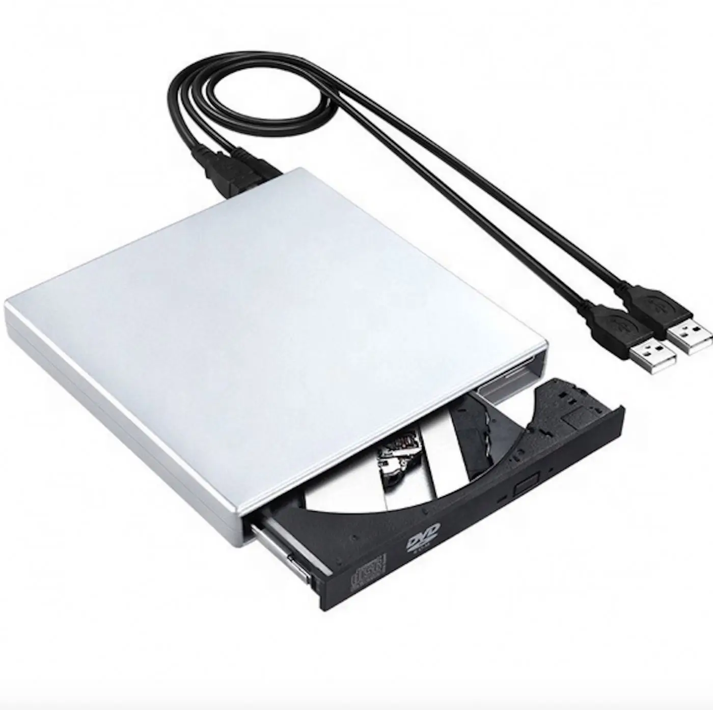  Зарядное устройство внешний USB CD-RW горелки DVD/CD считыватель плеер с двумя кабели для Windows и Mac OS ноутбук