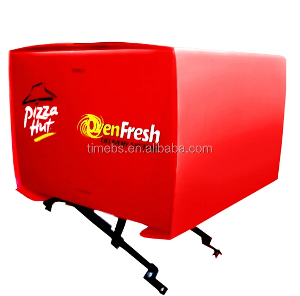 Motorcycle pizza delivery box corrugated plastic correx scooter food delivery top box moped tail box for bike