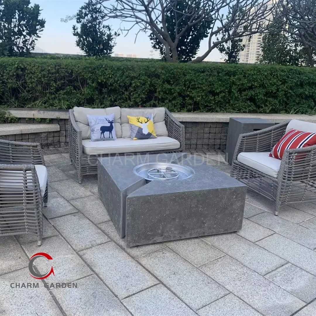 Glass Fiber Reinforced Concrete Outdoor Heating Gas fire Pit