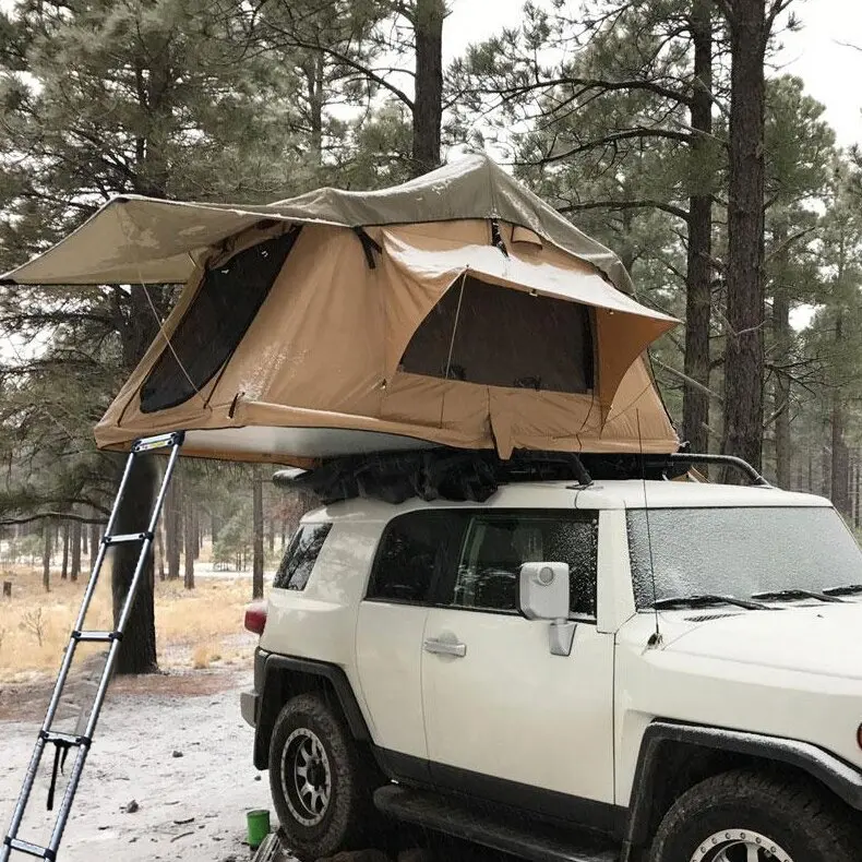 Waterproof material tent Heavy duty offroad camping Ruggedized soft shell car roof top tent truck SUV camp 4x4 soft rooftop tent