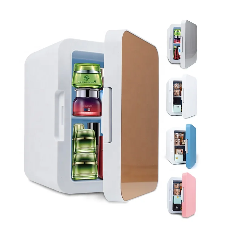 
YHI08 Makeup Cosmetic Bar Portable Cooler And Warmer Refrigerator 4L 8L Display Small Mini Fridge 