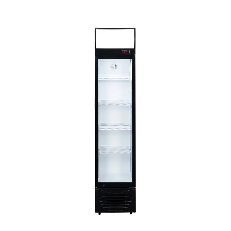 Oem The Best Single Door Commercial Glass Display Showcase Drink Coolers Upright Fridge For Sale