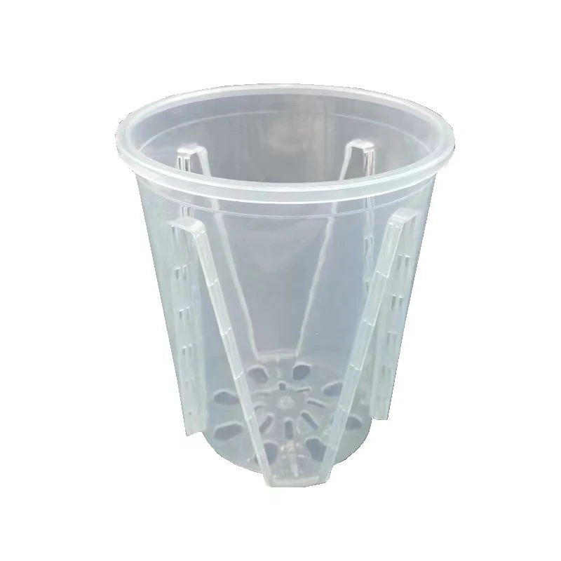 Plastic Transparent Flower Pots Orchids Grow Breathable Root Control Special Plant Pots Side Hole