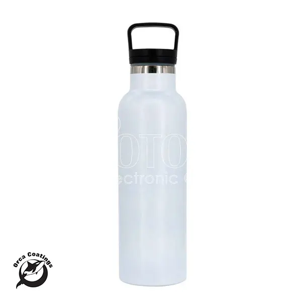 ORCA Coatings 600 ml Sublimation Blank Custom Stainless Steel Vacuum Insulated Sports Bottle with Screw-On Strainer