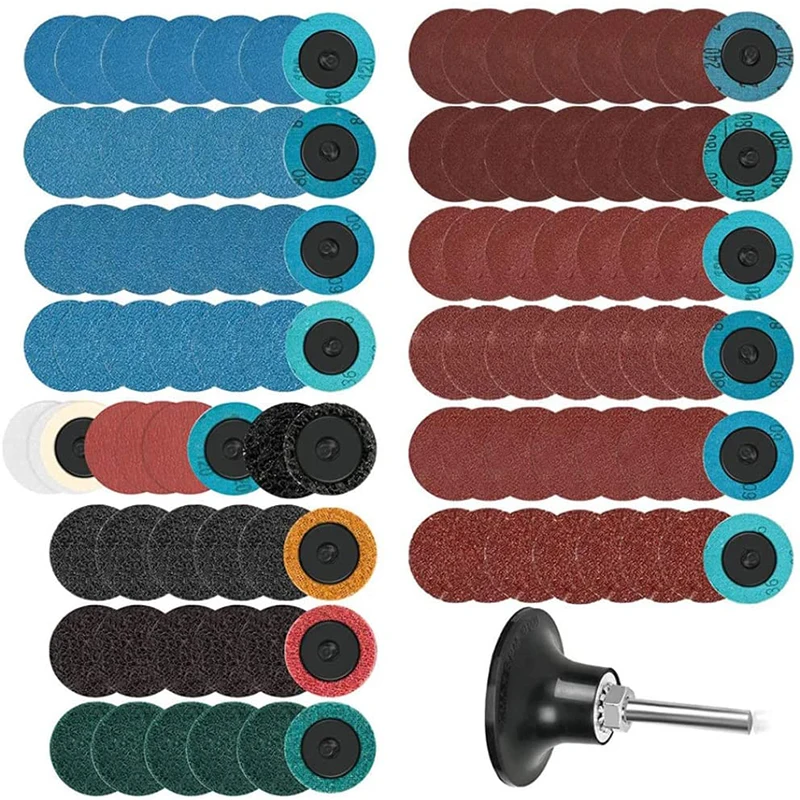 3inch 60 Mesh Torque Sanding Disc Turn Lock Sandpaper Car Spiral Grinding&Polishing Sand Disc Sandpaper Torque Grinding Wheel