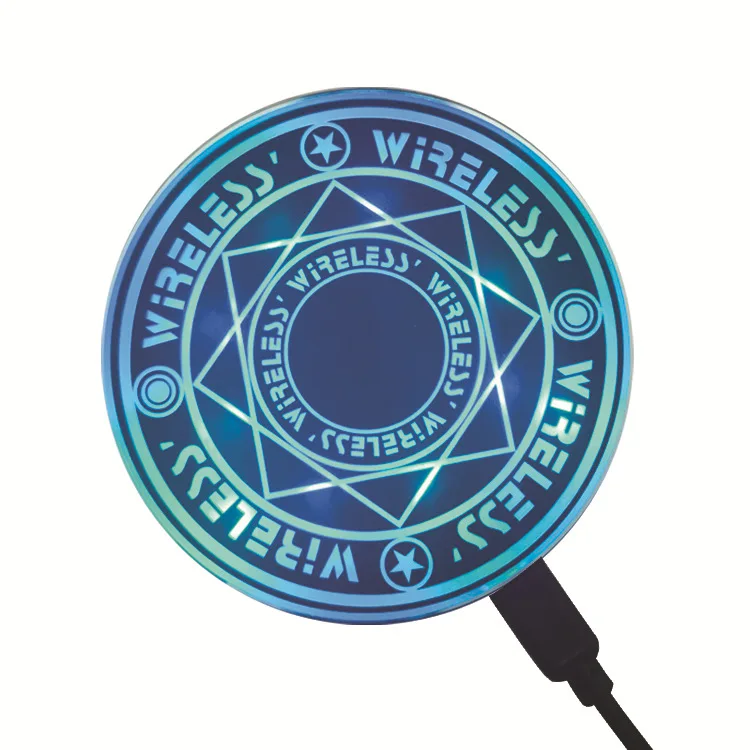 Magic circle portable Qi certificated Led light array Charge For Magic 10w fast Wireless Charge Pad