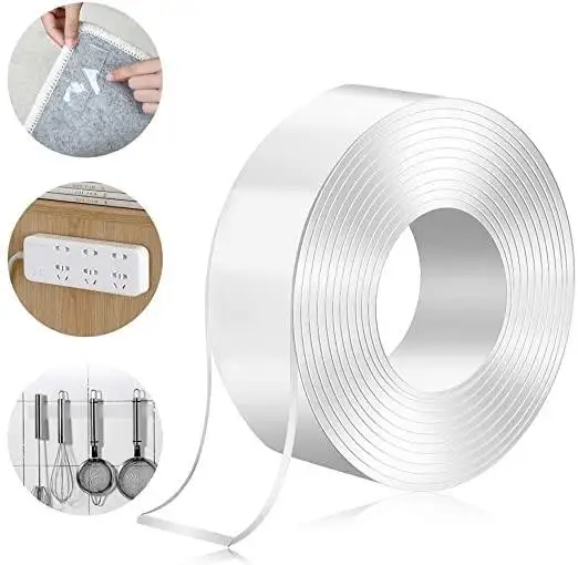 Double Sided Washable Adhesive Tape Multifunctional Removable Transparent Grip Tape Nano Tape