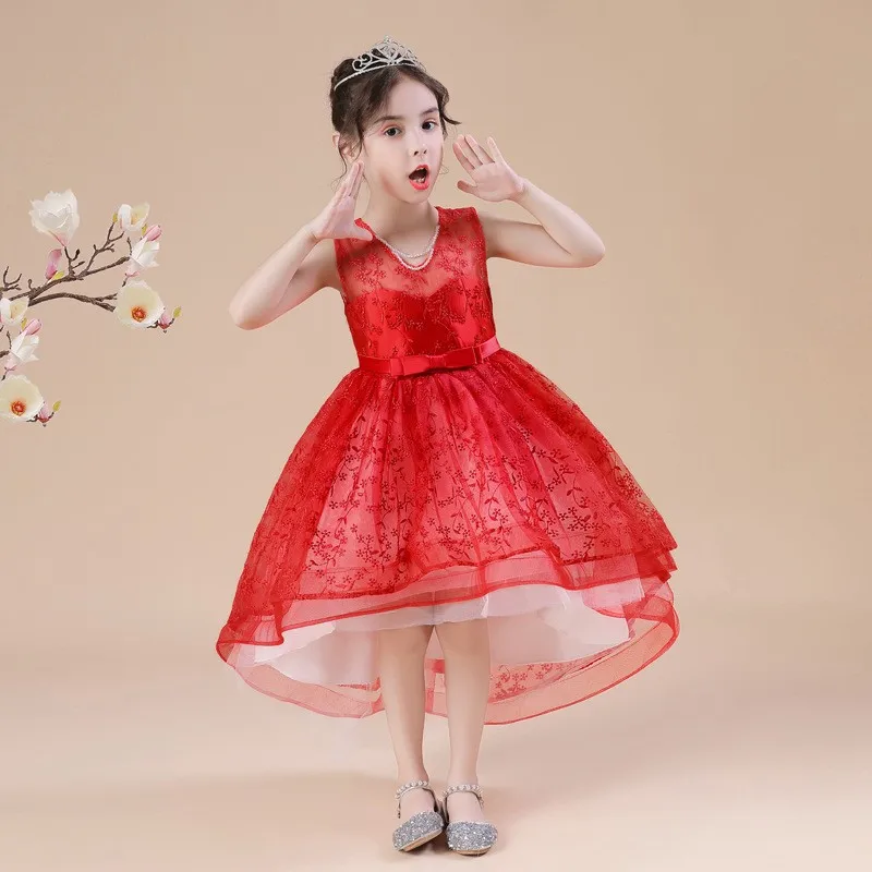MAG21 Flower Girls Wedding Dress For Girls Elegant Lace Princess Kids Dresses Children Evening Party Ball Gown 4 5 6 8 10 Year