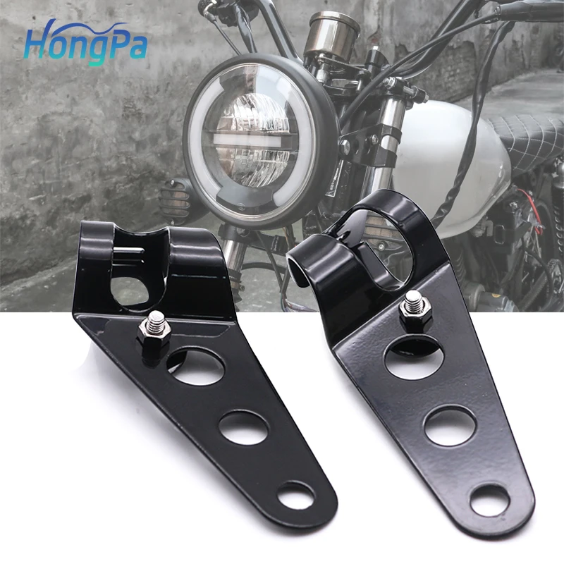 Universal Motorcycle Headlight Mount Bracket Fork Headlamp Holder Clamp Adjustable Motor Fork Mount 28-36mm 35-43mm