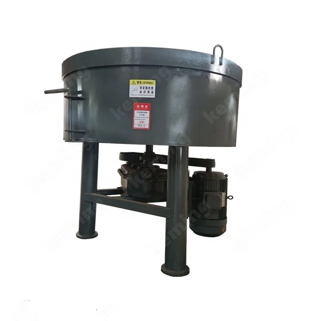 cheaper price 350 L dry concrete sand material round mixer pan mixer concrete mixer with mixing blade for road