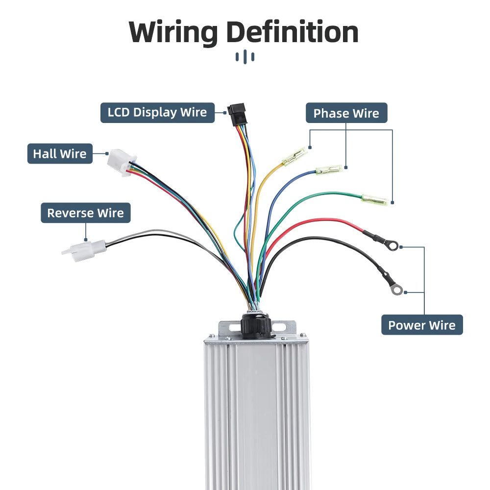 16 Inch 48V 500W Double Shaft Brushless Gear Hub Motor Conversion Kit with Soft Start Controller Display and Reverse