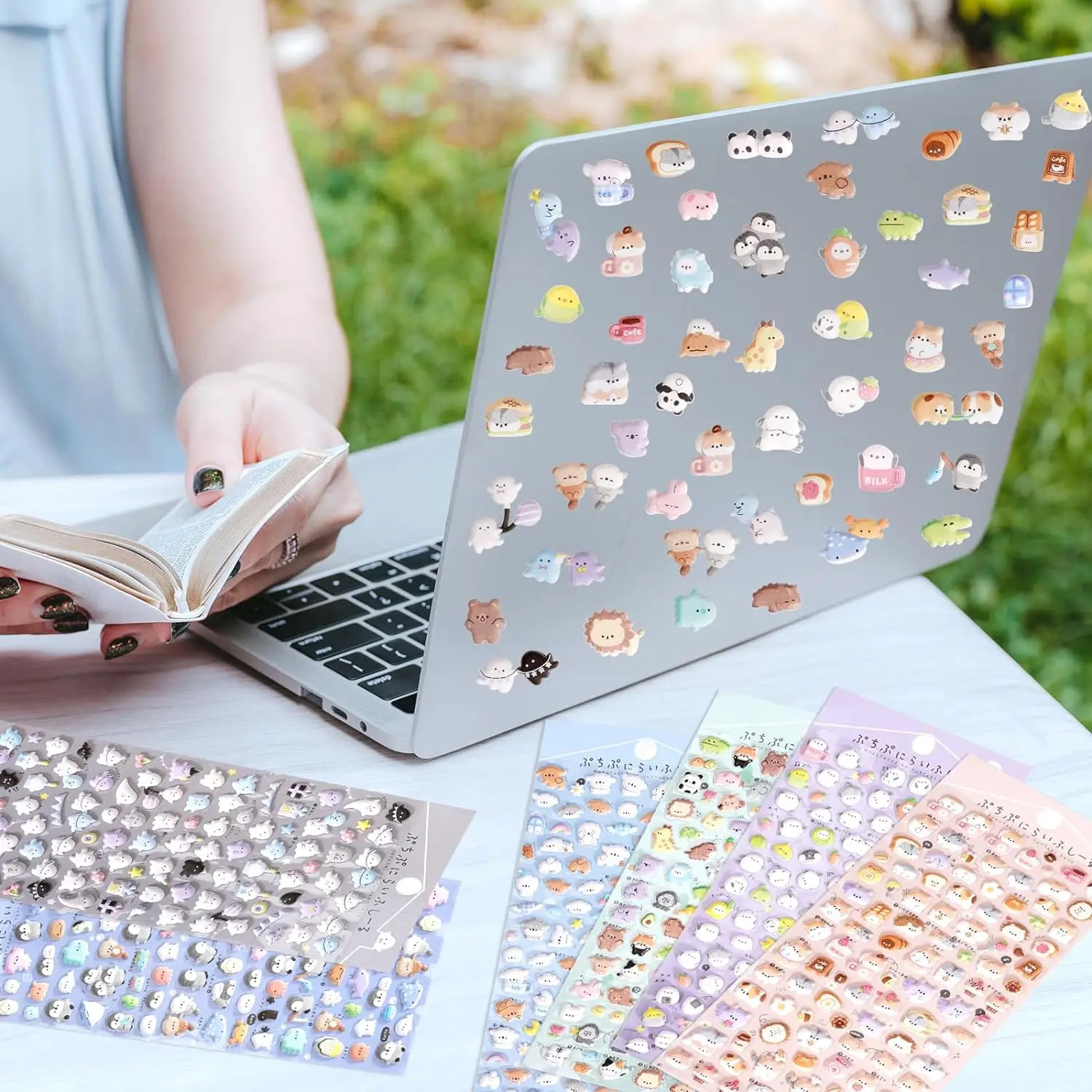 Customized wholesale Best Selling Fluffy Cartoon Cute Mini Stickers Kids  Stickers 3D Bubble Stickers