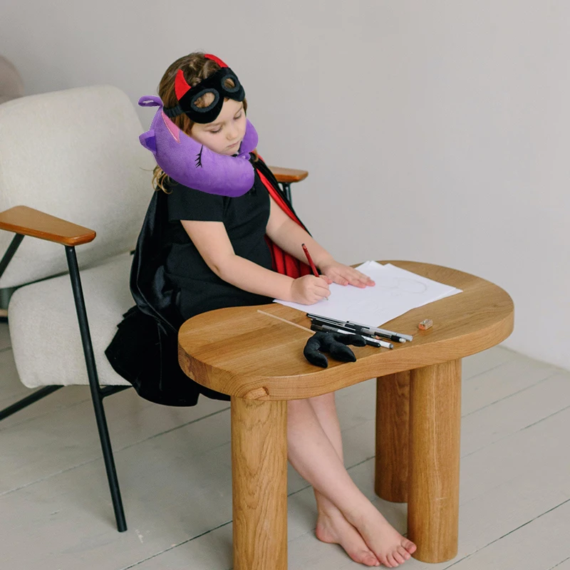 Cute Unicorn U Shape Travel Neck Pillow Cushion, Soft Car Headrest