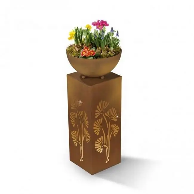 
Plant Pots Balcony Pot Ornament Outside Abstract Elegant Plants Big Size Gold Handmade Planter Led Grow 50 Liter 16