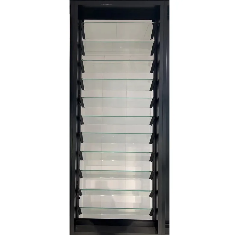 Kingbridge As2047 As1288 As2208 standard single tempered glazed aluminum glass louver windows with security screen