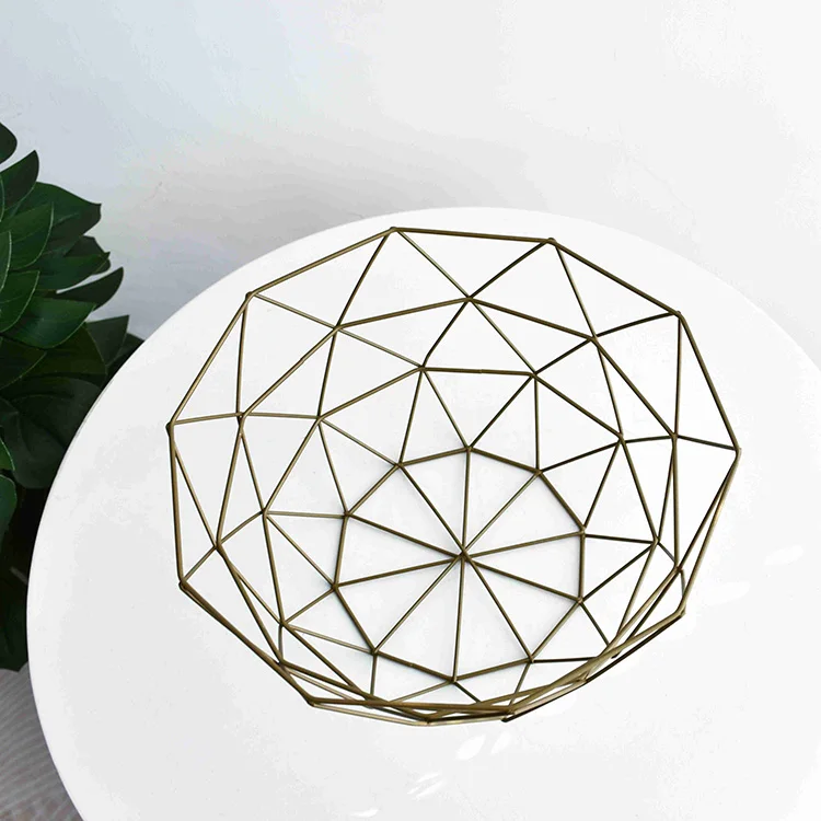 Hot Selling Modern Home Decorative Iron Wire Fruit Basket Metal Mesh Basket