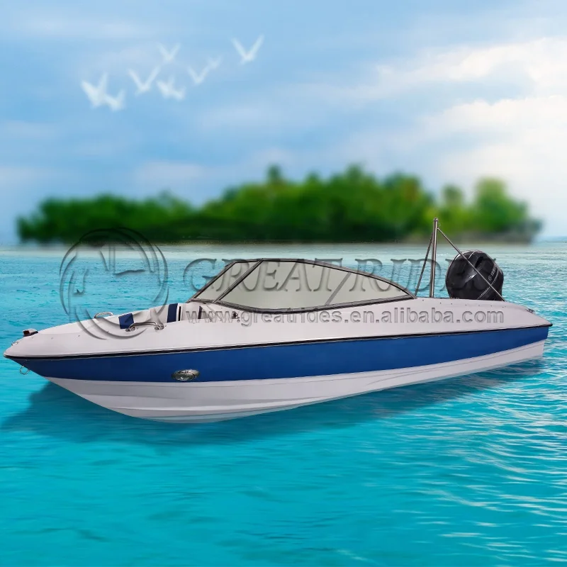 Hull Fiberglass 18Ft/5.5m Sightseeing Boat Fishing party On Vacation Speed Boats Water Sports Equipment