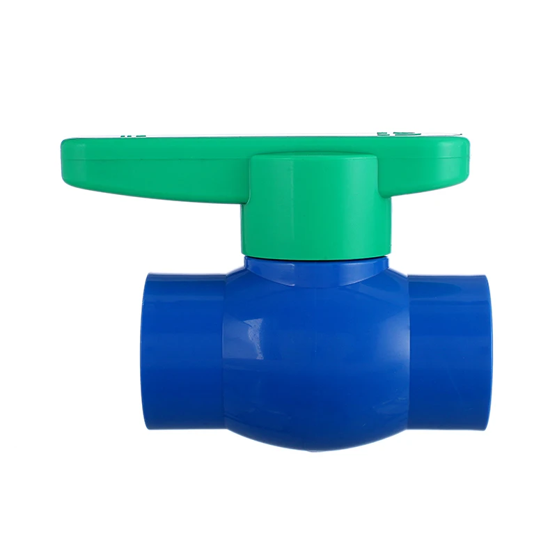 Green 20-110mm Size Yellow Handle Complete Ppr Compression Ball Pipe Plastic Ppr Double Union Plastic pvc Ball Valve