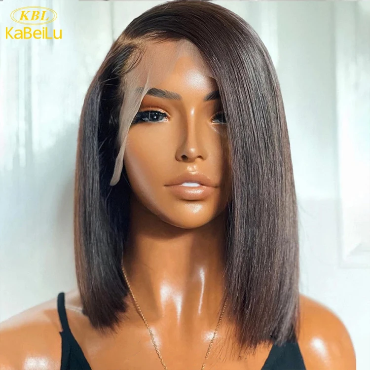 Raw deep wave bob wig brazilian human hair lace front wigs ,unprocessed short bob wig vendors,100% virgin human hair wig
