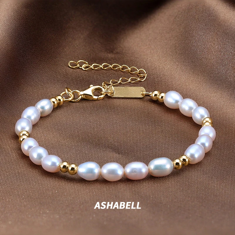 Premium Hundred Natural Freshwater Pearls S925 Sterling Silver Double Layers Ladies Bracelet