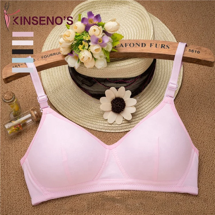 Wholesale Custom Students Solid Wireless Adjustable Soft Push Up Women Cotton Bra