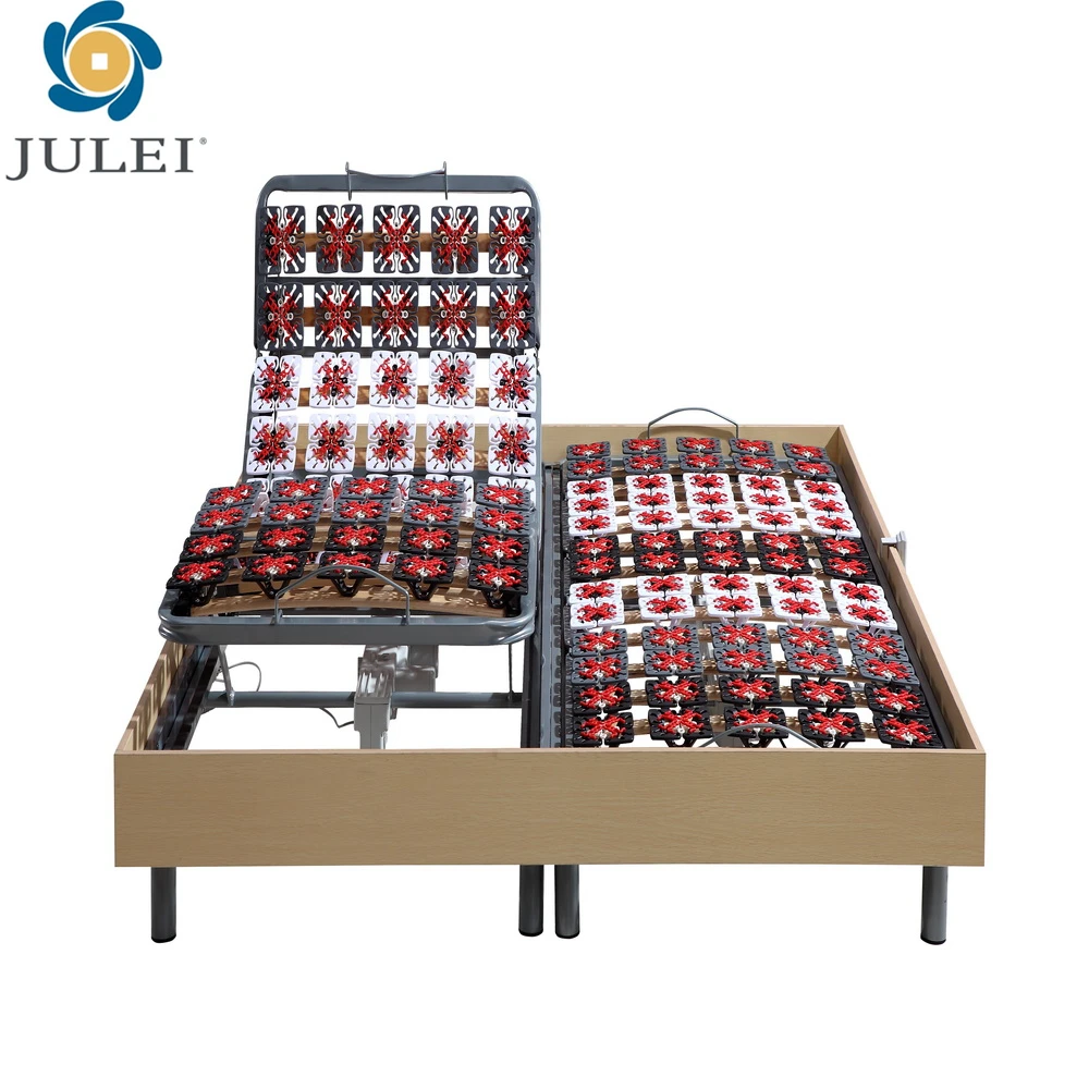 Modern bedroom furniture European hot selling motor adjustable bed wireless remote control foldable frame