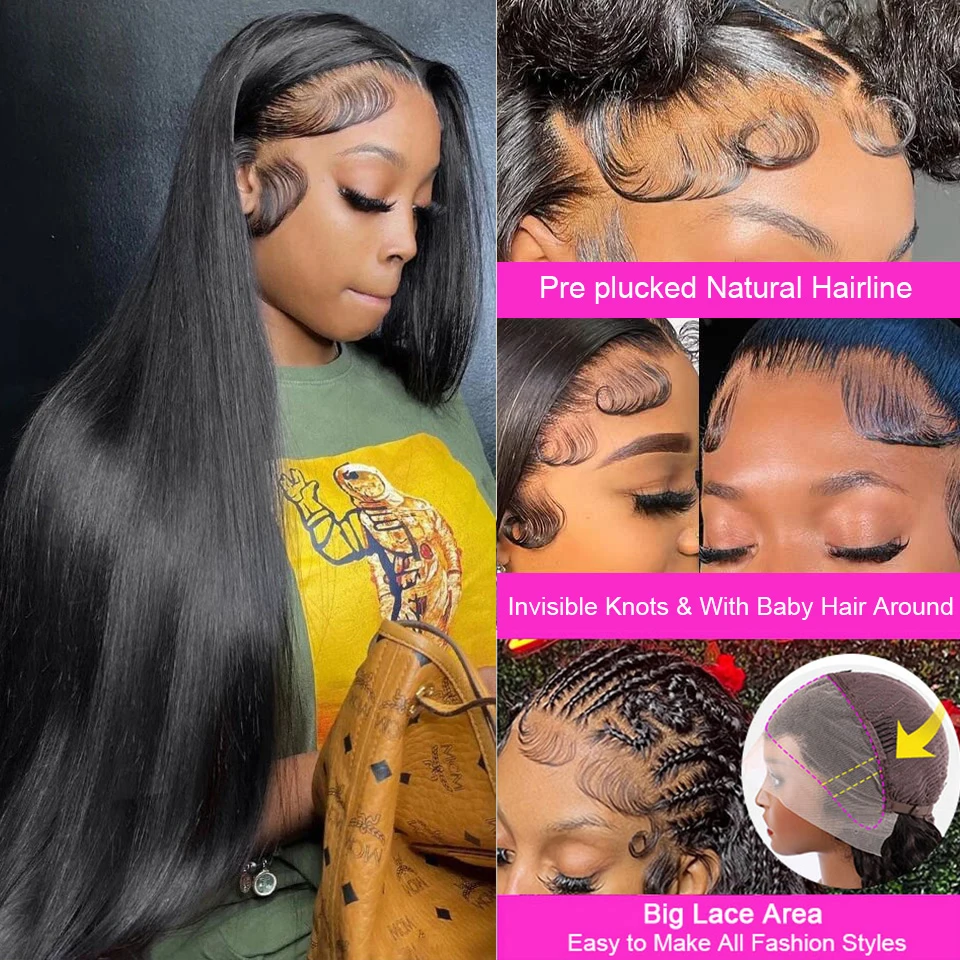 Wholesale Bone Straight Brazilian Human Hair Lace Front Wigs Vendors Cheap 100% Virgin Cuticle Aligned Hair HD Lace Frontal Wig