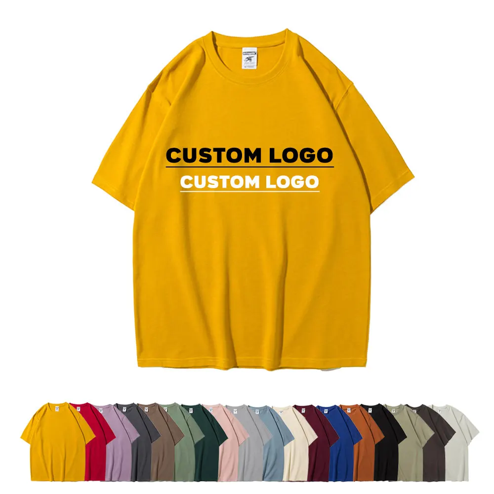 Factory Directly Streetwear Heavy Weight Oversized Grpahic Printed Custom Embroidered DTG DTF Silk Screen Men T Shirt Wholesale