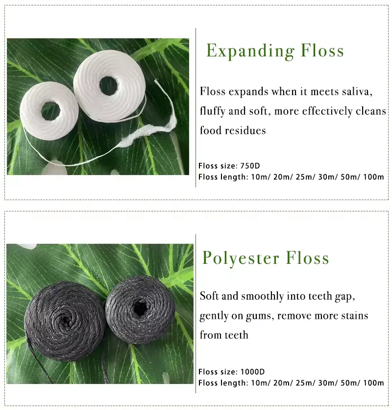 Nylon PTFE Bamboo Charcoal Teeth Flosser Kids Eco-Friendly PE Dental Flosser with Mint Flavor Oral Usage Plastic Dental Floss