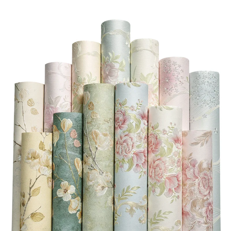 Wholesale 3D Flower Wallpaper Self-Adhesive Household Adhesive Wallpaper Bedroom Wall Decoration