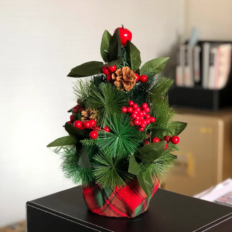 Wholesale Xmas Ornaments 60CM Small Artificial Prelit Christmas Tree with Led Lights Decoration Ball