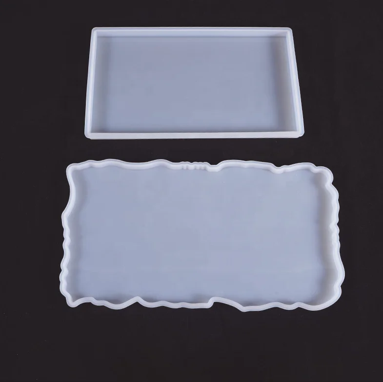 DIY New Large Rectangle Silicone Molds For Resin Epoxy Coaster Resin Tray Molds For Making Coasters