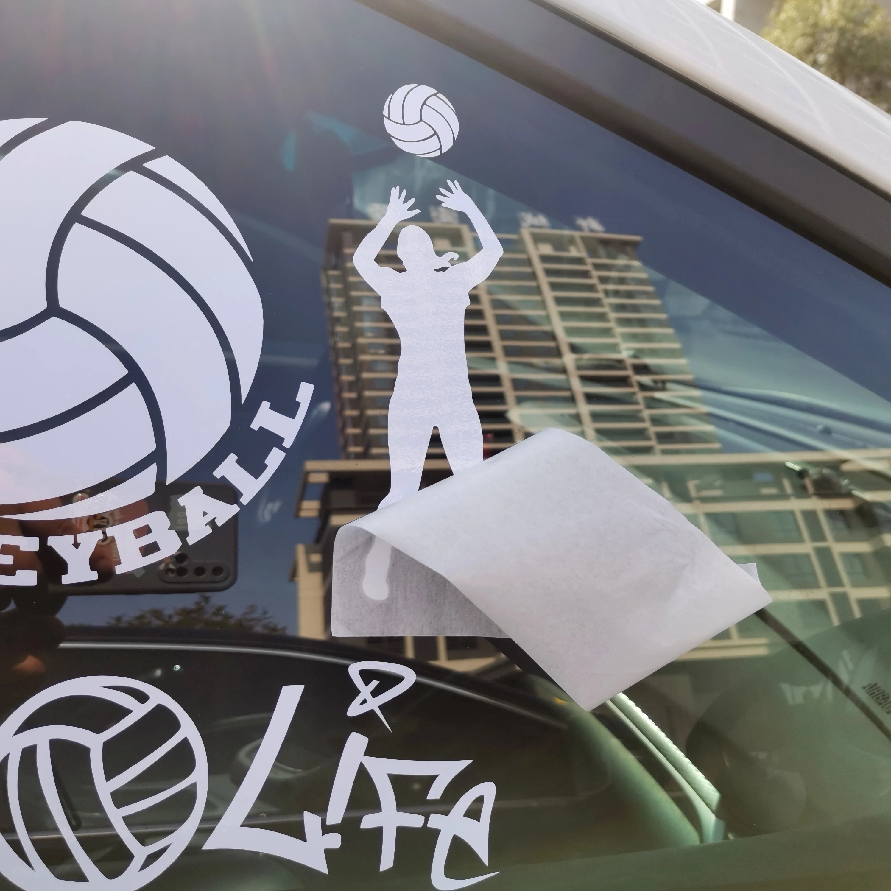 Hot sell Fashionable customized design vinyl static decal car window sticker