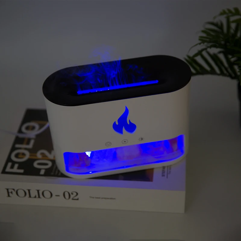 Newest Portable Mini Ultrasonic Air Humidifier Diffuser 250ml Salt Stone Essential Oil Aroma Diffuser With Colorful Light