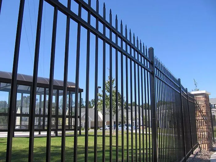 Powder Coated Steel Tubular Fencing Galvanized Spear Head Picket Steel Fence Galvanized Steel Fence