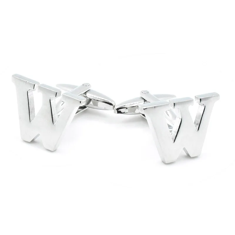 Wholesale Classic Initial Cufflinks Custom Wedding Business Suit Shirt Fashion Accessory Alphabet Cufflinks for Men