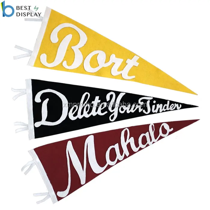 Factory Custom School College Triangle Felt Pennant Flag