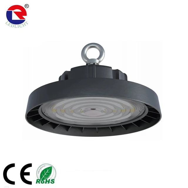 Warehouse Factory Gymnasium Workshop Indoor Industrial Fixtures UFO Lighting  CE ROHS 150lm/w 100W 150W 200W LED High Bay Light