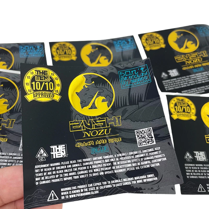 High Quality 3D Embossing Custom Printing Factory Wholesale for Health Supplements Stickers